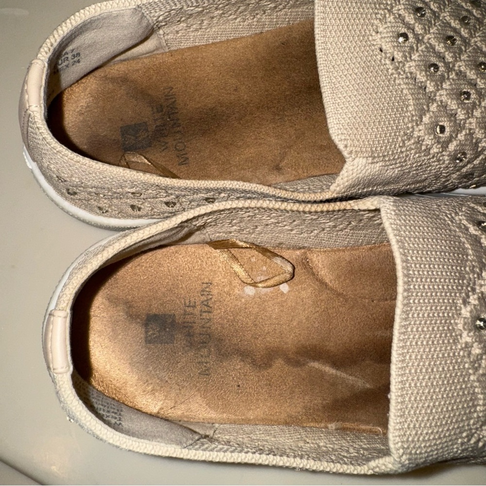 White Mountain Ladies Bling Sneakers In Taupe Tan - Picture 11 of 16